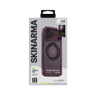 Чохол для iPhone 18 Pro Max Skinarma Atlas (2026) (Mag-Charge + Drift-Node&trade; Bumper) Burgundy