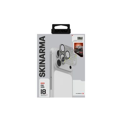 Захисне скло для камери iPhone 18 Pro Skinarma Sonar Aluminium Camera Lens Protector with IONIX&trade; Glass Silver