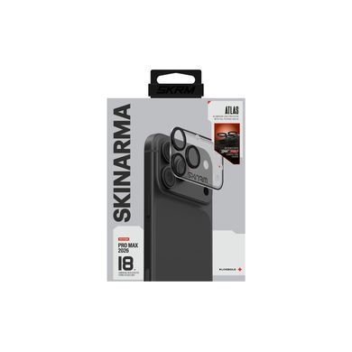 Захисне скло для камери iPhone 18 Pro Max Skinarma Atlas Aluminium Camera Lens Protector with IONIX&trade; Glass Black