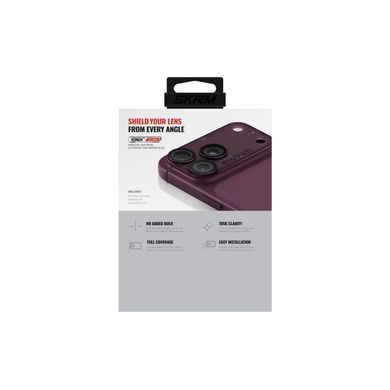 Захисне скло для камери iPhone 18 Pro Max Skinarma Atlas Aluminium Camera Lens Protector with IONIX&trade; Glass Burgundy