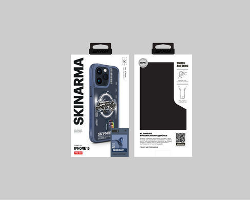 Чехол для iPhone 15 Pro Max Skinarma Bolt (Mag-Charge) Blue