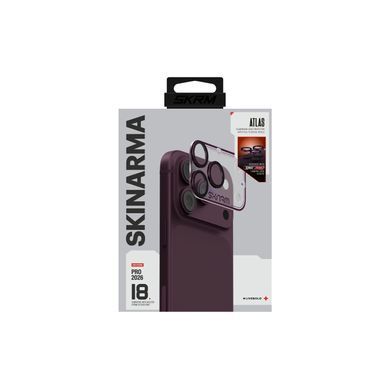 Захисне скло для камери iPhone 18 Pro Skinarma Atlas Aluminium Camera Lens Protector with IONIX&trade; Glass Burgundy