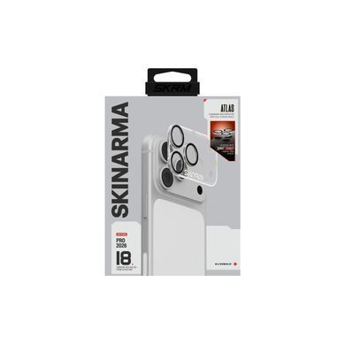 Захисне скло для камери iPhone 18 Pro Skinarma Atlas Aluminium Camera Lens Protector with IONIX&trade; Glass White