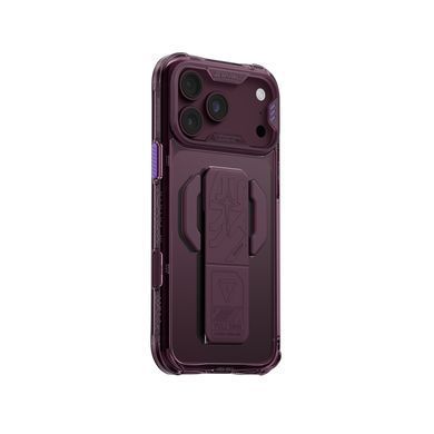 Чехол для iPhone 18 Pro Max Skinarma Helio Ce (Mag-Charge + Grip-Stand) Burgundy