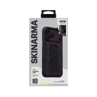 Чохол для iPhone 18 Pro Max Skinarma Phantom (2026) (Mag-Charge + Grip-Stand) Burgundy