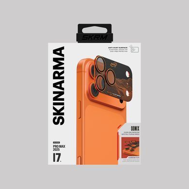 Захисне скло для камери iPhone 17 Pro Max Skinarma Sonix Full Aluminium Camera Lens Protector Orange